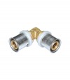 Raccordo Curvo Gomito 90° a pressare in Ottone per Tubo Multistrato 32 X 3