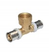 Raccordo a T Femmina a pressare in Ottone per Tubo Multistrato 40 x 3,5 - 1 1/4" - 40 x 3,5