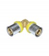Raccordo Curvo Gomito 90° a pressare in Ottone per Tubo Gas Multistrato 20 x 2
