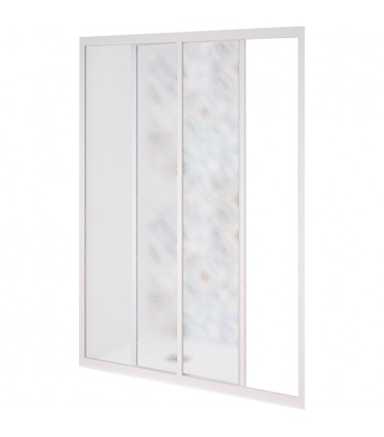 Porta Doccia A 1 Anta Fissa E 1 Scorrevole Acril Bianco 120-130 Cm Ap. 57