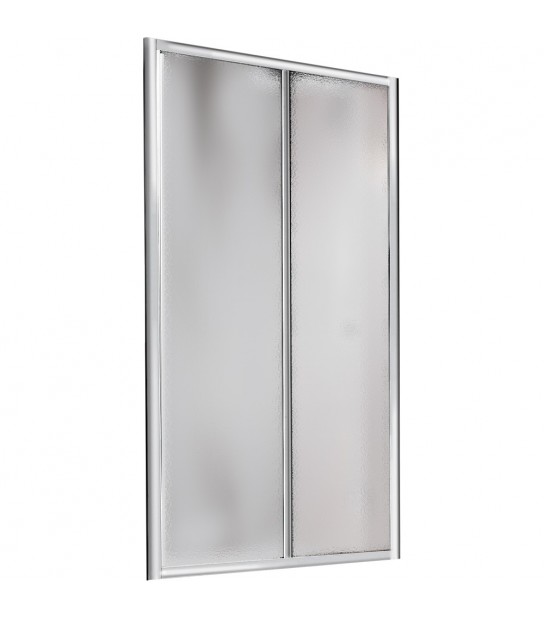 Porta Doccia A 1 Anta Fissa E 1 Scorrevole Smeralda Trasparente Sp.3 Mm P.Cromo 112-117 - Ap.50 Cm