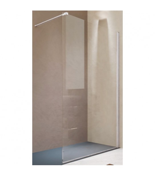 Parete Doccia Walk-In Itaca Vetro Trasparente Sp.8 Mm Profilo Cromo 157,5-160 Cm