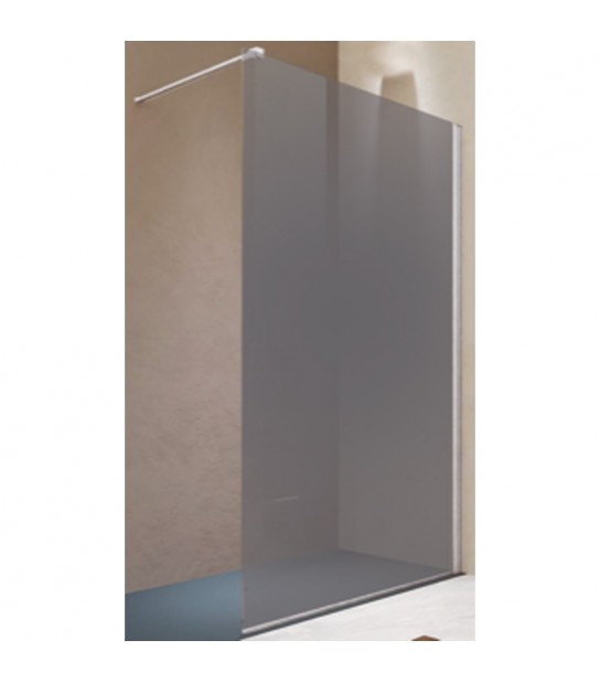 Parete Doccia Walk-In Itaca Vetro Grey Sp.8 Mm Profilo Cromo 157,5-160 Cm