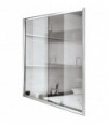 Parete Sopravasca A 1 Anta Scorrevole E 1 Fissa Vetro Trasparente Sp.4 Mm P.Cromo 158-162 - Ap.58 Cm