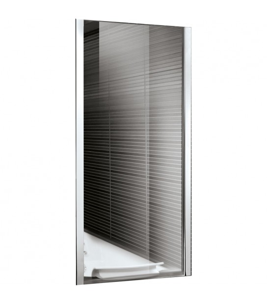 Parete Sopravasca Fissa Vetro Trasparente Sp.4 Mm Profilo Cromo 66-70 Cm