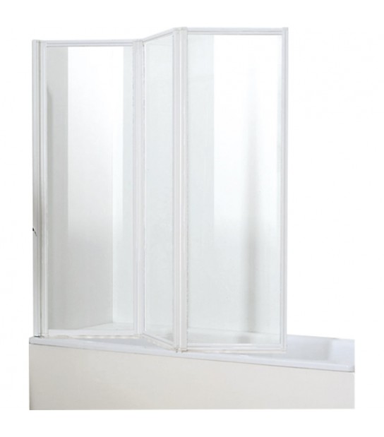 Parete Vasca 'Giglio' Cristallo Sp.3 Mm Profilo Bianco 1 Anta 68 H.140 Ch. 1 Lato