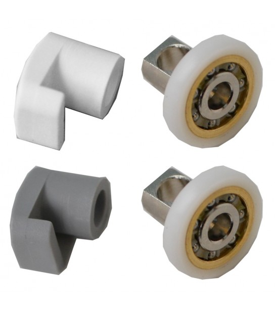 Kit Di Scorrimento Con Cuscinetti Per Box Doccia Smeralda Bianco