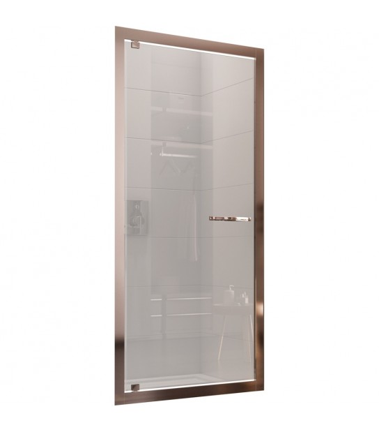 Porta Doccia Ad Una Anta Battente Oxi.Slide Vetro Trasparente 68-76 Cm Ap.50