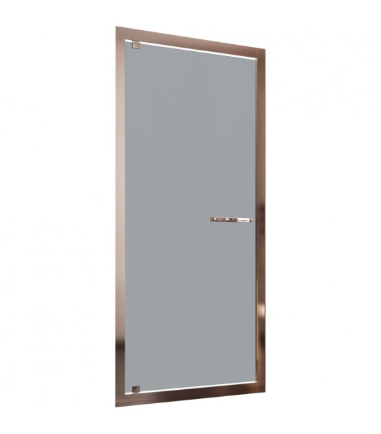 Porta Doccia Ad Una Anta Battente Oxi.Slide Vetro Stampato C 68-76 Cm Ap. 50