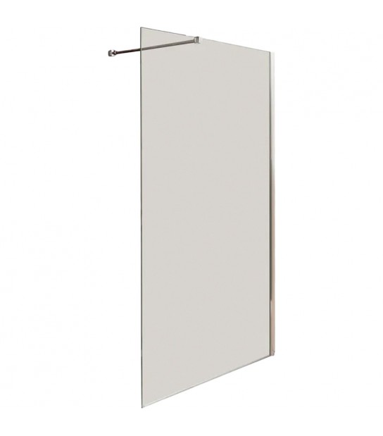 Parete Doccia Walk-In Creta Vetro Trasparente Sp.6 Mm Profilo Cromo 98-101 Cm
