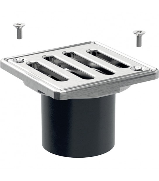 Griglia Inox Per Sifone Doccia Avvitata 8X8 Cm