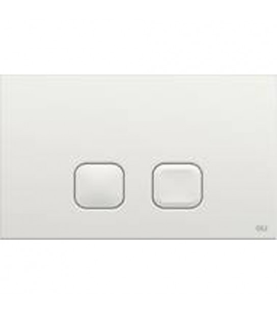Placca Di Comando Plain Dual Oli Bianca Doppio Tasto