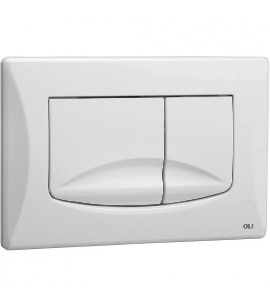 Placca Di Comando Per Cassetta Di Scarico Ad Incasso River Dual Oli Bianca