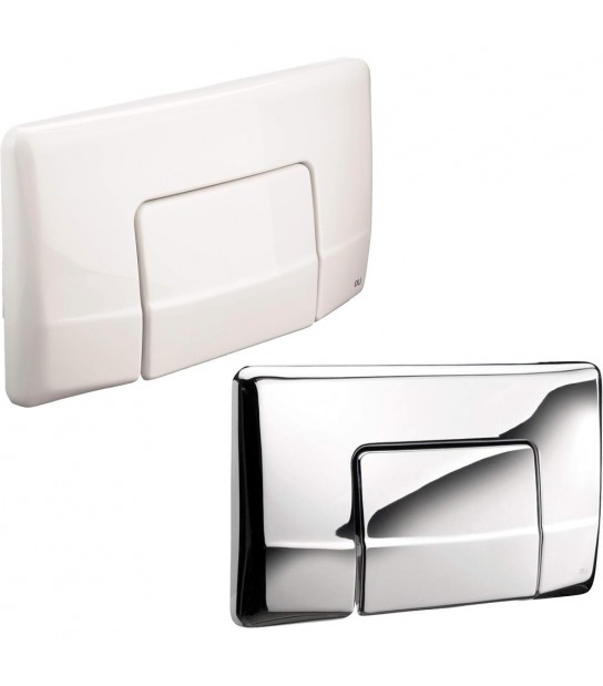 Placca Di Comando Per Cassetta Di Scarico Ad Incasso Diamante Monotasto Bianca