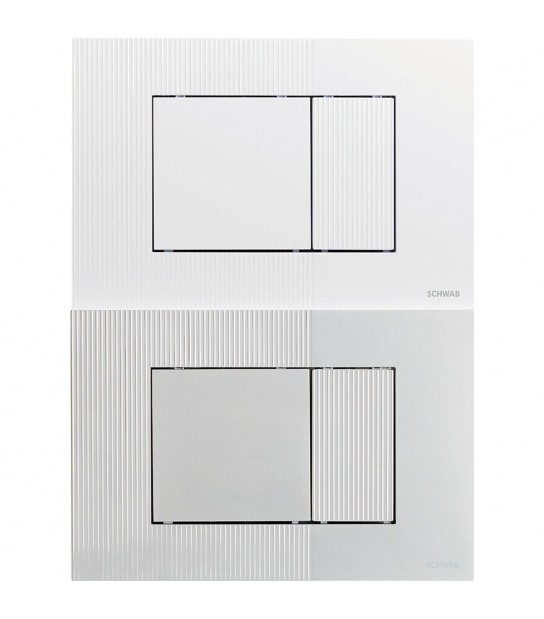 Placca Di Comando Per Cassetta Schwab Metis Cromo Lucida