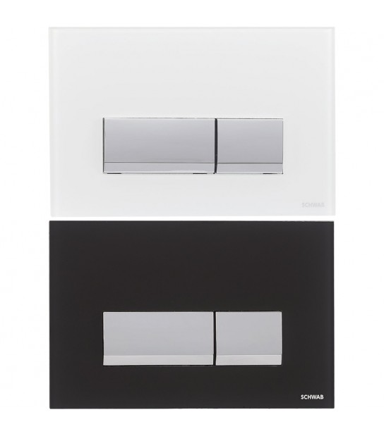 Placca Di Comando Per Cassetta Schwab Magnus Vetro Bianco