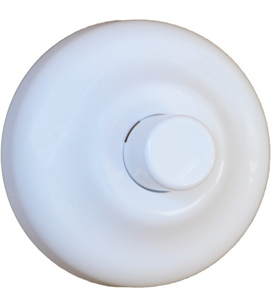 Rosone Con Pulsante Di Ricambio Per Cassetta Incasso Rame Bianco