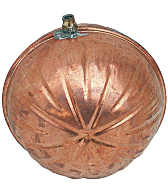 Sfera Galleggiante Tonda In Rame Con Raccordo Filettato D.90 Mm