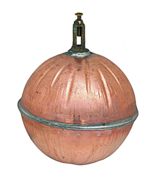 Sfera Galleggiante Tonda In Rame Con Raccordo Passante D.120 Mm