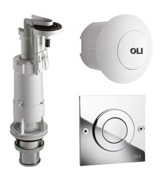 Valvola Di Scarico Pneumatica Oli Deluxe Per Cassetta Alta In Ceramica Pulsante Bianco