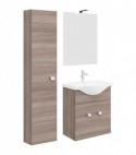 Mobile Da Bagno Zaffiro Rovere Fumo Colonna Sospesa 1 Anta Dx-Sx