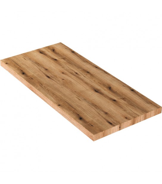 Mensolone Linea Per Lavabo D'Appoggio Rovere Naturale L.120 X P.46 X H.3,8 Cm