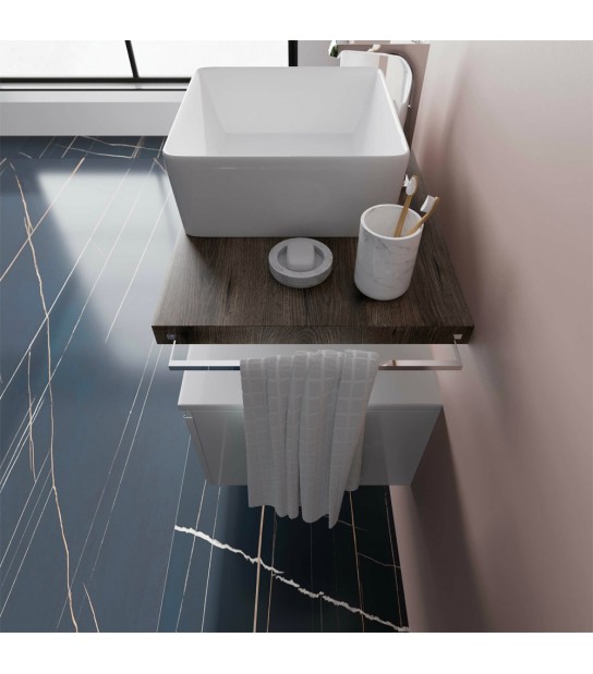 Porta Asciugamani Linea In Metallo Cromato Cm 40