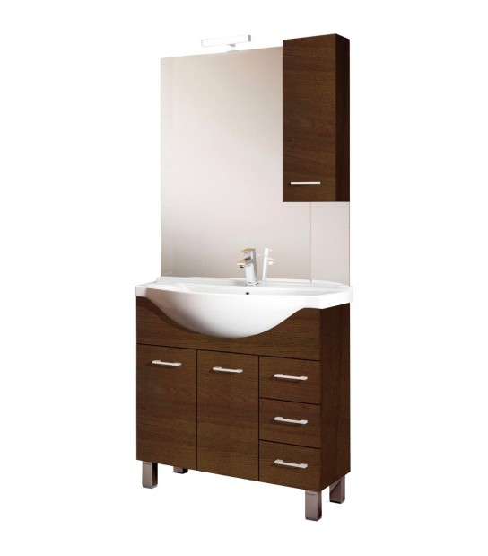 Mobile Da Bagno Gaia 85 Base 85 Cm Olmo Caffè