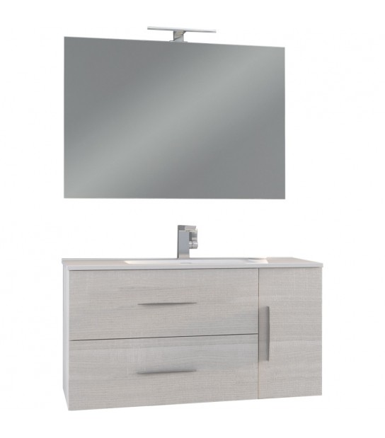 Mobile Da Bagno Serena 01 Bianco Rock Base Sospesa 100 Cm