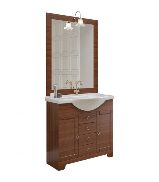 Mobile Da Bagno Michela 85 Arte Povera Specchiera 80 Cm