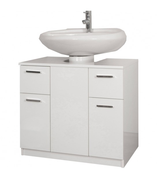 Mobile Copricolonna Con Cassetti Laccato Bianco