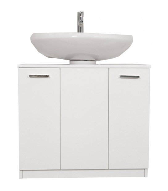 Mobile Copricolonna Con Ante Laccato Bianco