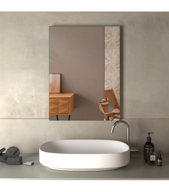 Specchio Filo Lucido Con Ingranditore Integrato 60 X 80 Cm