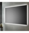 Specchio Rettangolare Filo Lucido Con Fascia Perimetrale A Led Retroilluminante L.100 X H.70 Cm