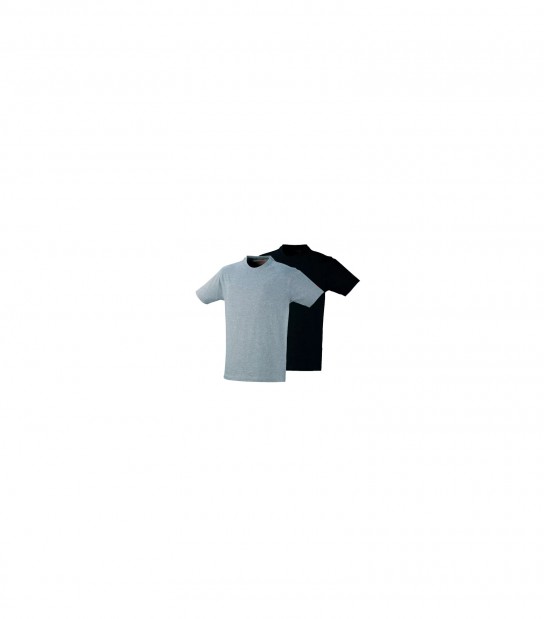 Coppia T-Shirt grigio/nero taglia L in cotone 100%