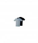 Coppia T-Shirt grigio/nero da lavoro taglia L in cotone 100% Kapriol