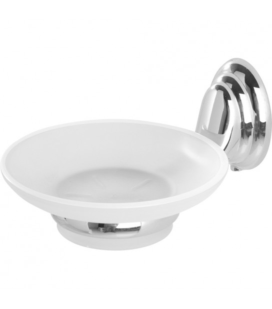 Portasapone Facile Cromo /Vetro