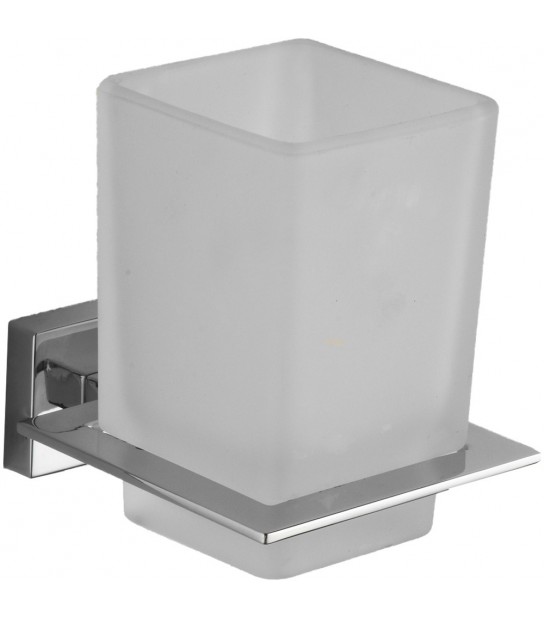 Portaspazzolini Giulia Cromo-Vetro