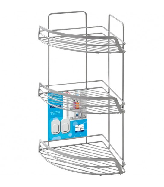 Mensola Portaoggetti Angolare 3 Ripiani -