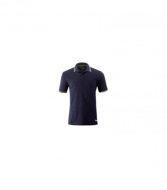 Polo da lavoro grafite/lime manica corta taglia L in cotone 100% Kapriol