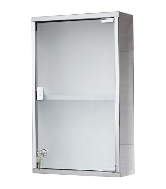 Armadietto Con Serratura Joker Acciaio Inox/Vetro