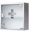 Armadietto Farmacia Con Serratura Joker Acciaio Inox/Vetro