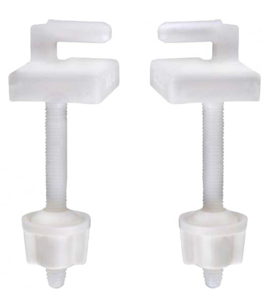 Coppia Di Cerniere In Pvc Per Sedili In Abs Bianco