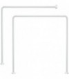 Asta Per Tenda Doccia E Vasca Bianco 80X80 Cm - 2 Lati