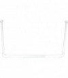 Asta Per Tenda Doccia Ideal Bianca 3 Lati D.25 Mm - 80X80X80 Cm
