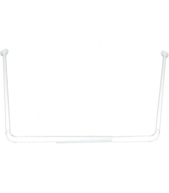 Asta Per Tenda Doccia Ideal Bianca 3 Lati D.25 Mm - 90X90X90 Cm