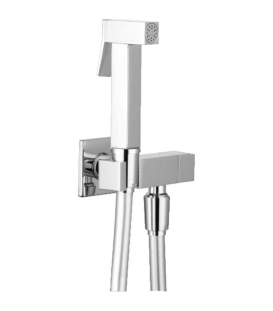 Kit Doccia Shut-Off Karima Quadrata In Ottone Cromo