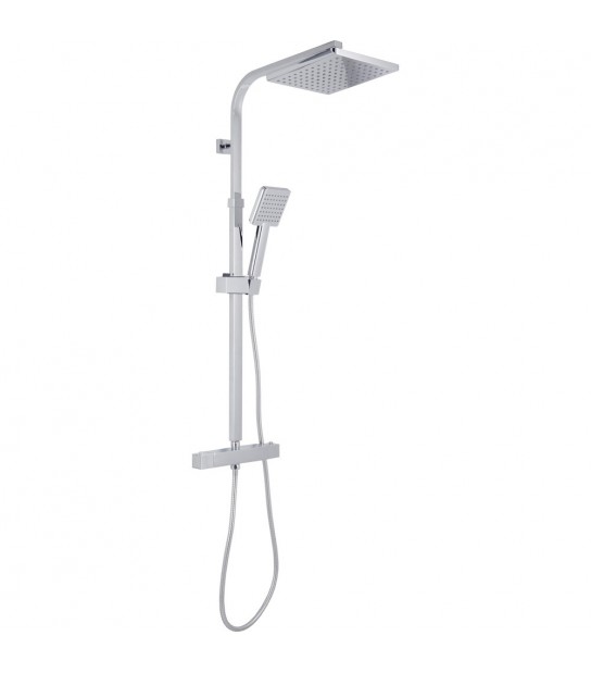 Set Colonna Doccia Monogetto Square Quadra Con Miscelatore Termostatico Cromo
