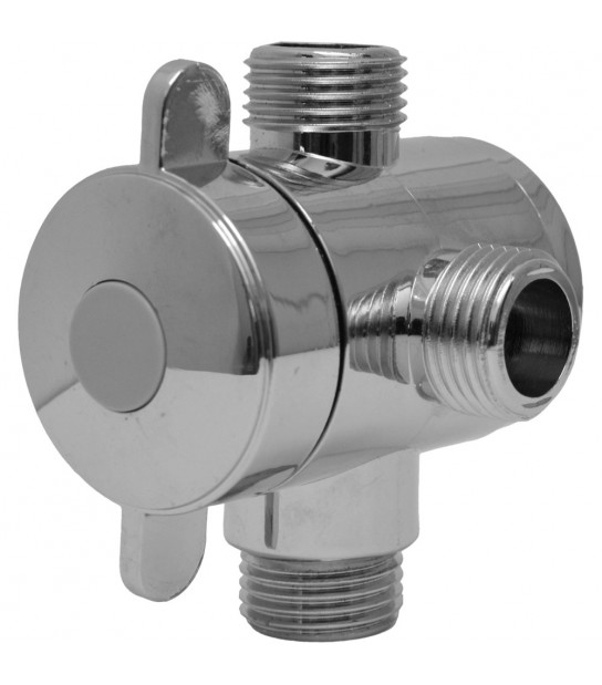 Deviatore Per Set Colonna Doccia Illinois In Ottone 1/2M - Cromo