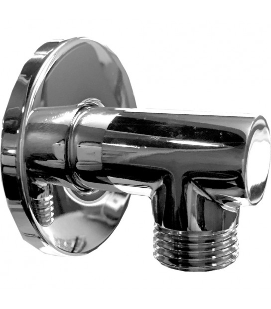 Presa Acqua Ad Angolo Con Rosone Lusso Tondo 1/2 X 1/2